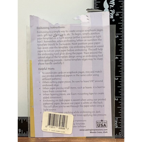 2006 L9383 Lasting Impressions CAKE UNDER GLASS Stencil Embossing Template - Picture 3 of 3